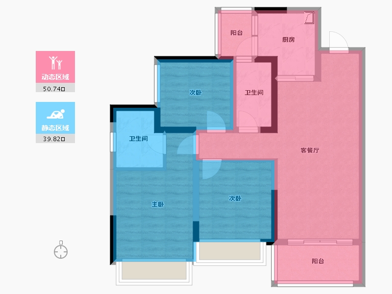 四川省-成都市-叠香庄园悦府-90.00-户型库-动静分区