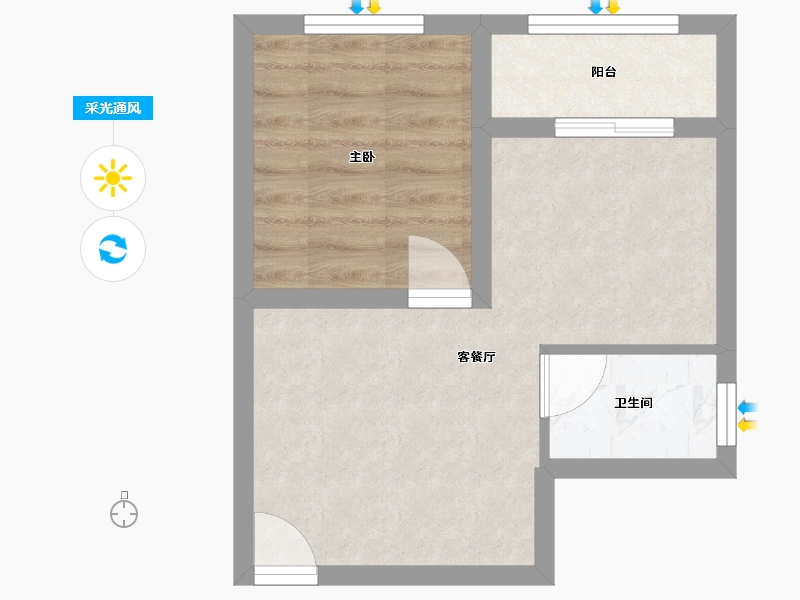 黑龙江省-鹤岗市-麒麟花园-34.46-户型库-采光通风