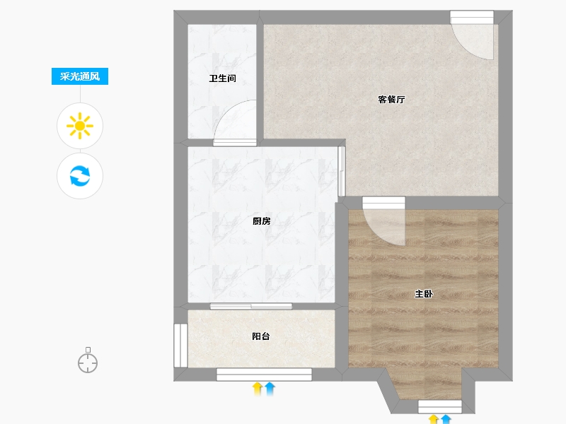 黑龙江省-鹤岗市-麒麟花园-35.10-户型库-采光通风