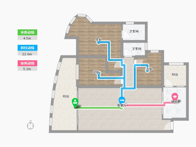 广东省-深圳市-万科东方尊峪-103.33-户型库-动静线