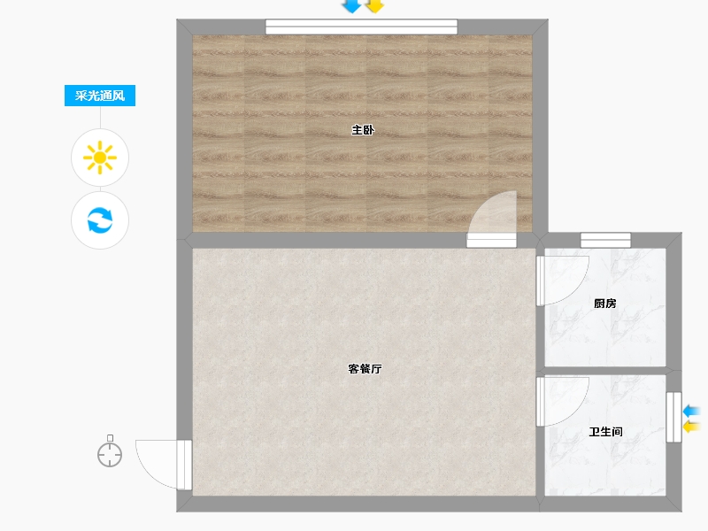 广东省-深圳市-一品东门雅园-46.99-户型库-采光通风