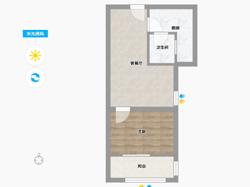 黑龙江省-鹤岗市-麒麟花园-33.72-户型库-采光通风