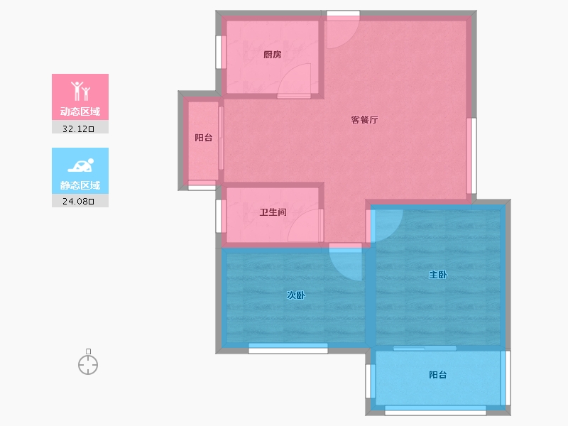 广东省-深圳市-岗厦华景花园-49.69-户型库-动静分区