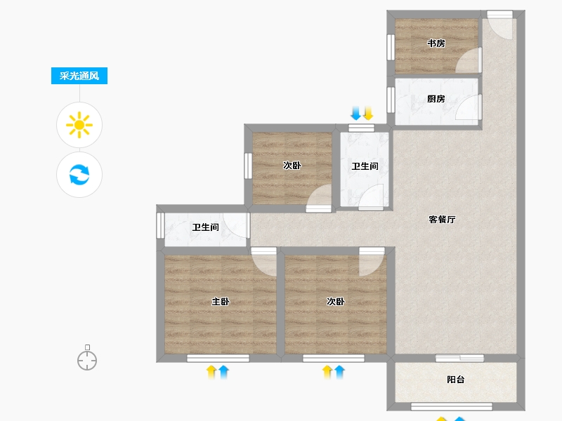 广东省-深圳市-康达尔山海上城-81.17-户型库-采光通风