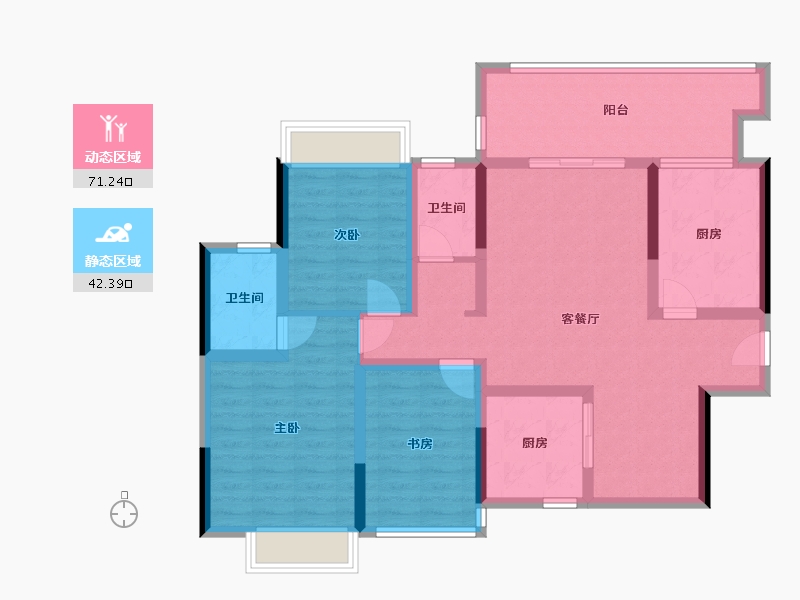 广西壮族自治区-桂林市-西宸源著-116.00-户型库-动静分区