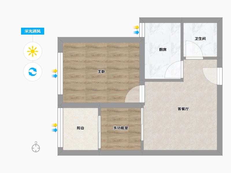 广东省-深圳市-联投东方华府(二期)-35.73-户型库-采光通风