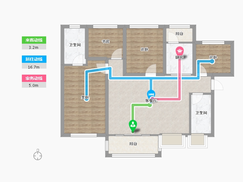 广东省-深圳市-联投东方华府(二期)-85.94-户型库-动静线