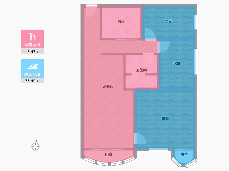 广东省-深圳市-翠景花园(盐田)-72.10-户型库-动静分区