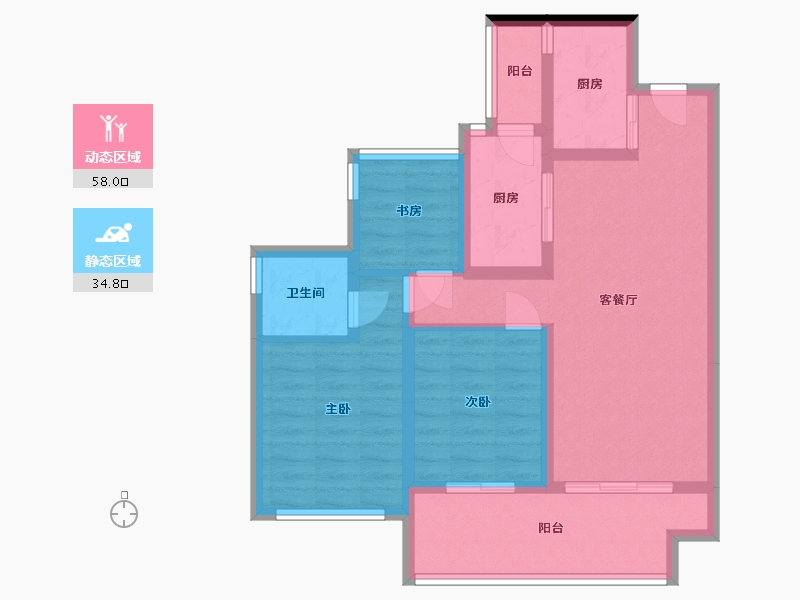 四川省-宜宾市-世贸金座云锦-78.86-户型库-动静分区