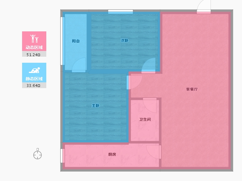 广东省-深圳市-翠景花园(盐田)-76.06-户型库-动静分区