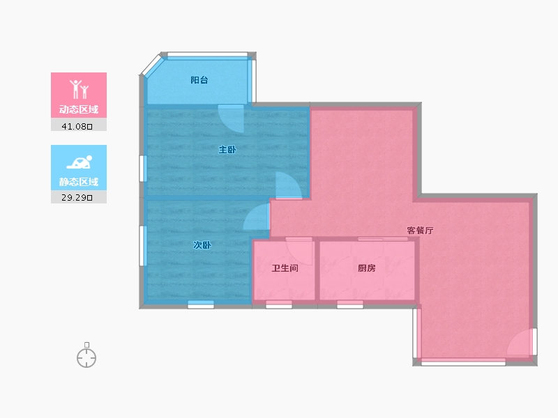 广东省-广州市-墩美小区-75.00-户型库-动静分区