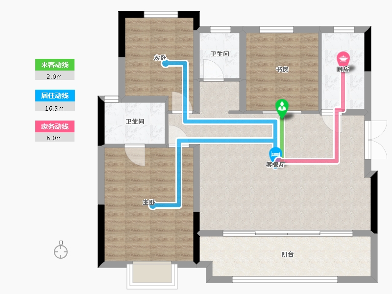 四川省-成都市-金辉凤栖云璟-93.00-户型库-动静线