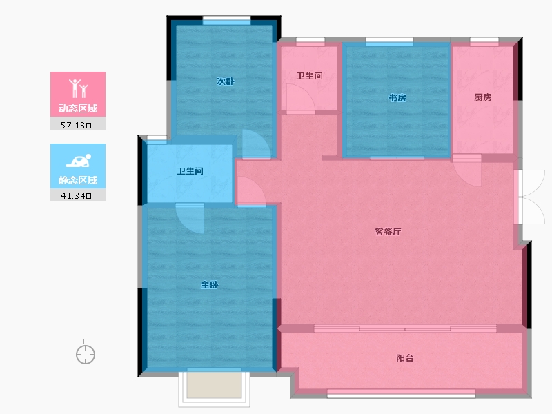 四川省-成都市-金辉凤栖云璟-93.00-户型库-动静分区