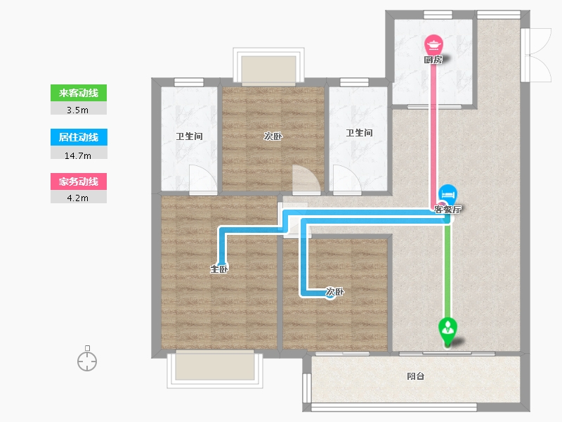 湖北省-武汉市-碧桂园云境-100.00-户型库-动静线