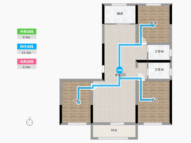 宁夏回族自治区-固原市-荣华园-南区-132.00-户型库-动静线