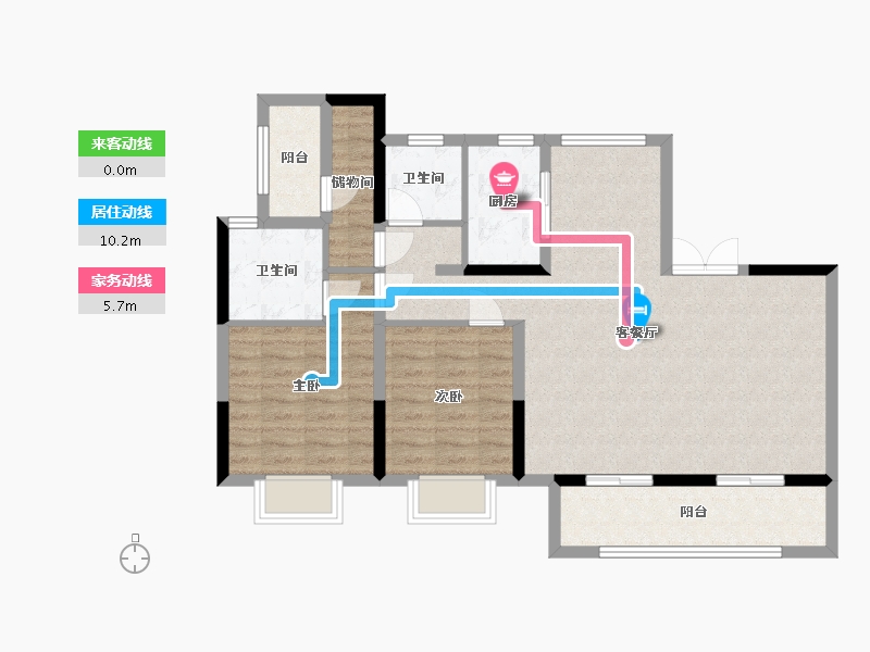 河南省-漯河市-康桥昌建璟云府-95.76-户型库-动静线