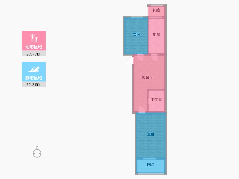 北京-北京市-皂君庙丙4号院-56.00-户型库-动静分区