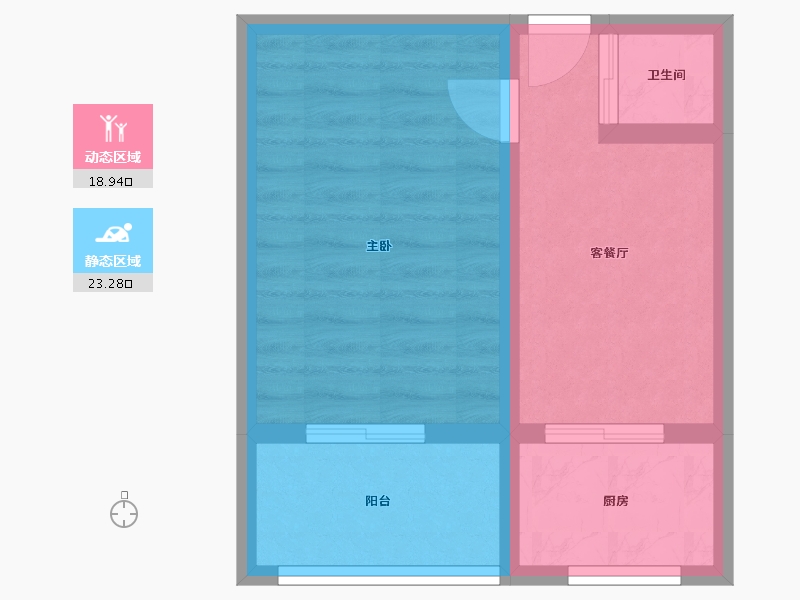 北京-北京市-槐柏树街北里-34.00-户型库-动静分区