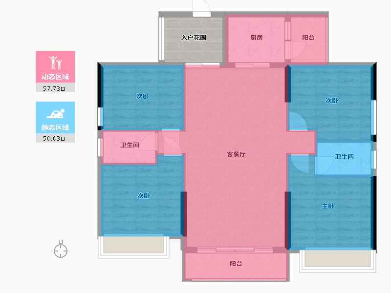 广东省-汕尾市-君悦豪庭-124.00-户型库-动静分区