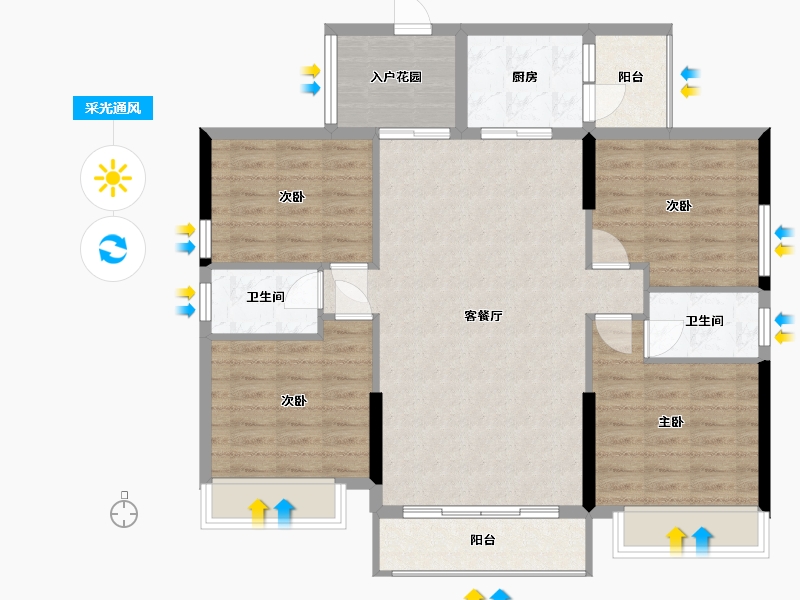 广东省-汕尾市-君悦豪庭-124.00-户型库-采光通风