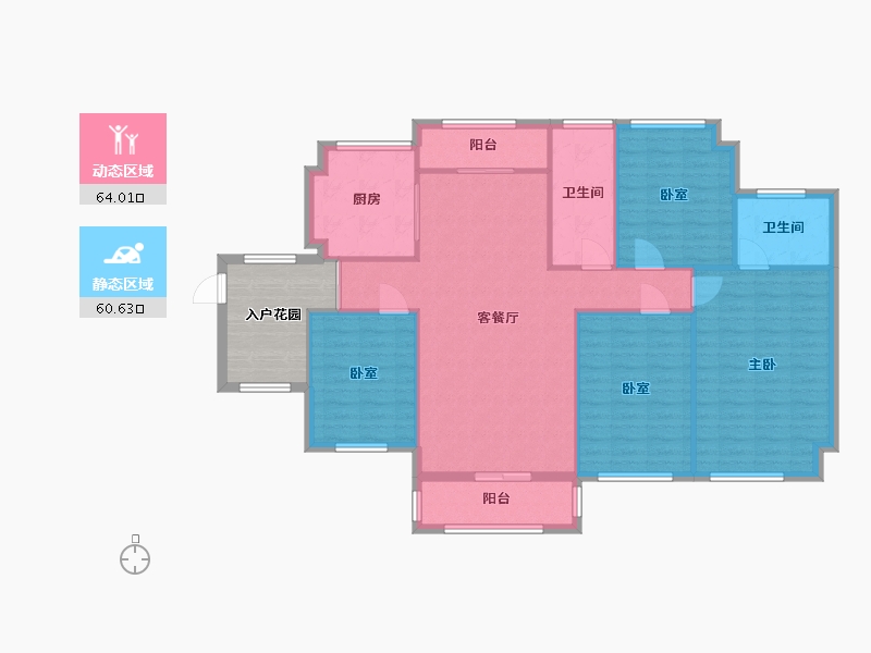 广东省-惠州市-皓翔源·壹城中心二期-115.30-户型库-动静分区