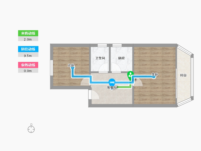 天津-天津市-中山门西里-东区-53.00-户型库-动静线