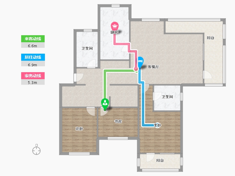 江苏省-常州市-九洲花园-145.00-户型库-动静线