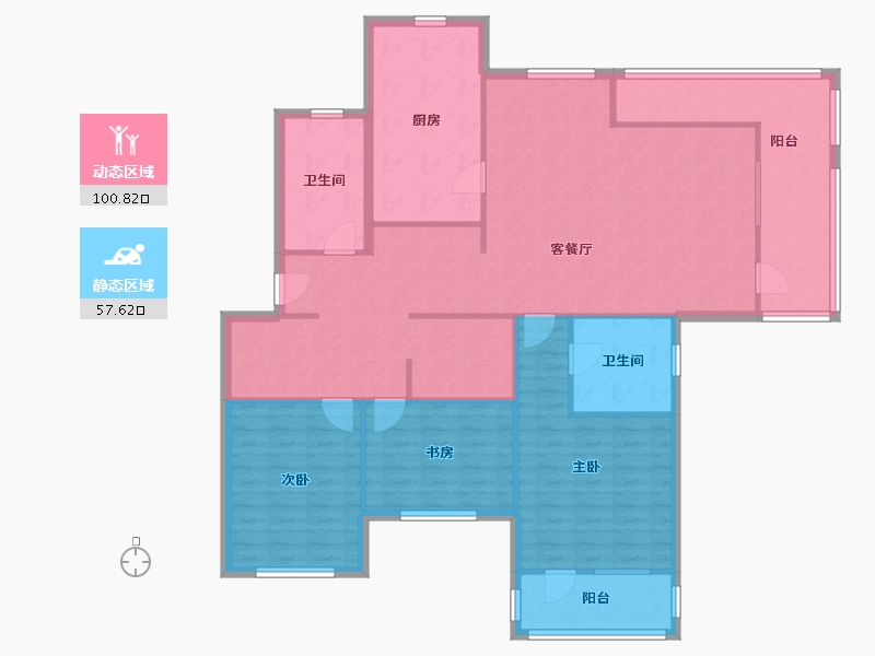 江苏省-常州市-九洲花园-145.00-户型库-动静分区