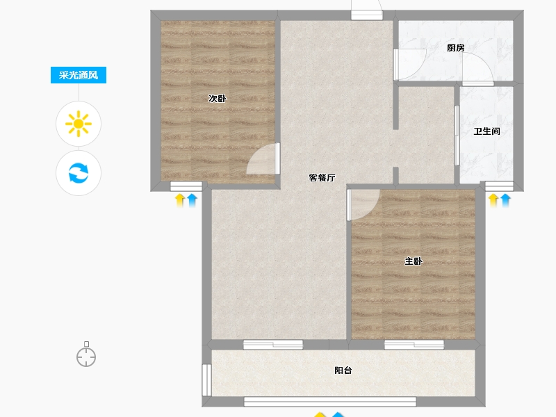 安徽省-池州市-高速·秋浦天地-85.00-户型库-采光通风