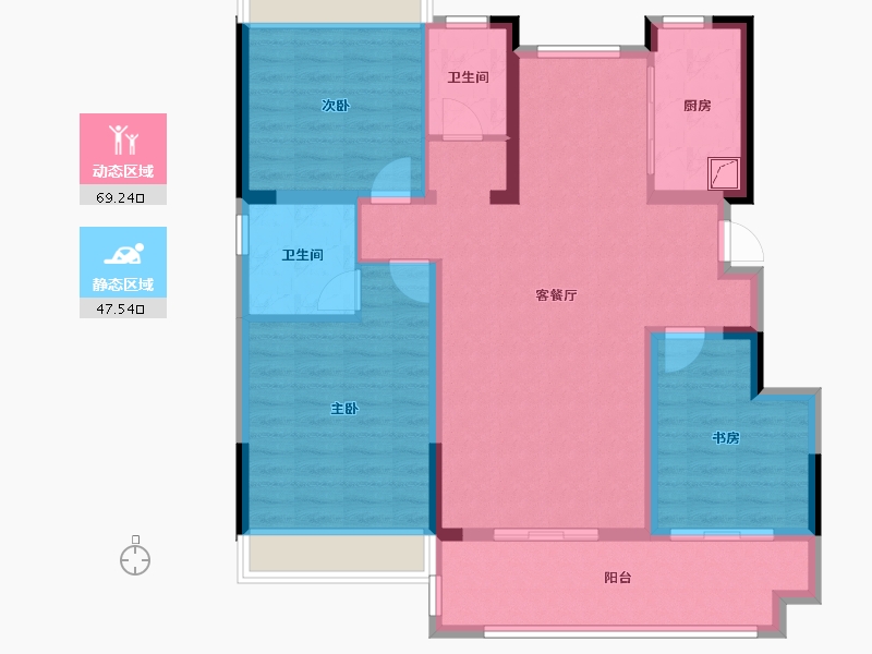 安徽省-亳州市-东方名府-100.00-户型库-动静分区