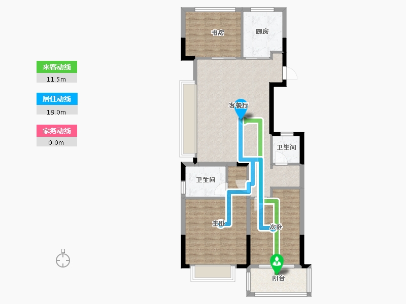 浙江省-金华市-中昂·天玥府-97.00-户型库-动静线