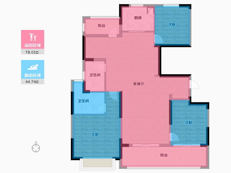 江苏省-苏州市-合樾兰亭花园-110.00-户型库-动静分区