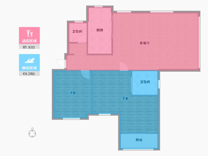 江苏省-常州市-九洲花园-145.00-户型库-动静分区