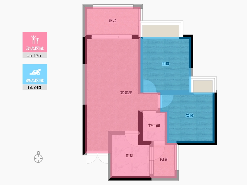 四川省-成都市-洪锦国际-54.42-户型库-动静分区