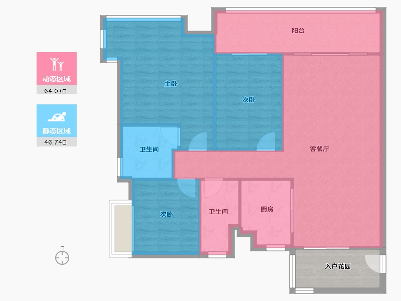 广东省-广州市-金众西关海-104.96-户型库-动静分区