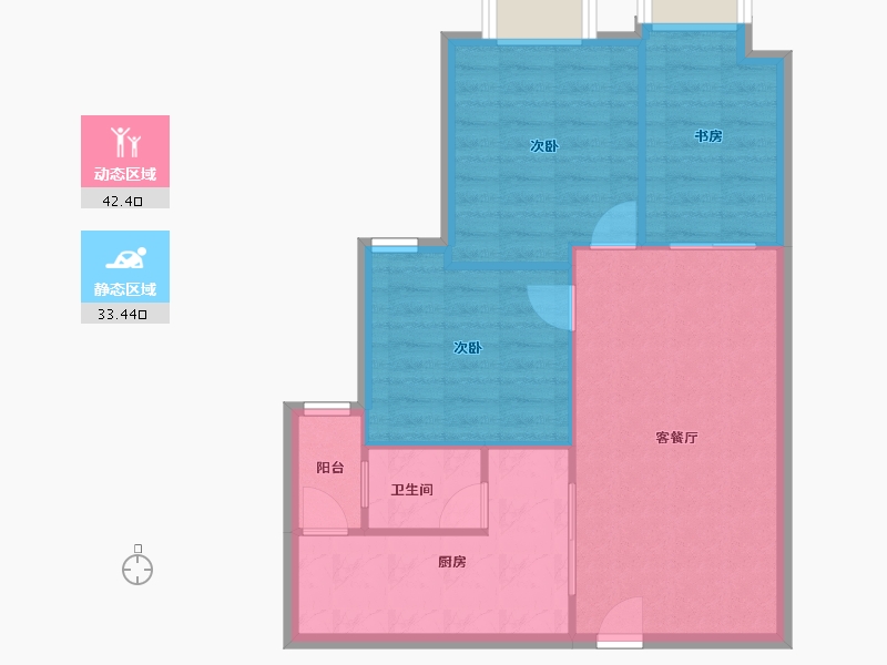 湖南省-长沙市-万象新天-80.00-户型库-动静分区