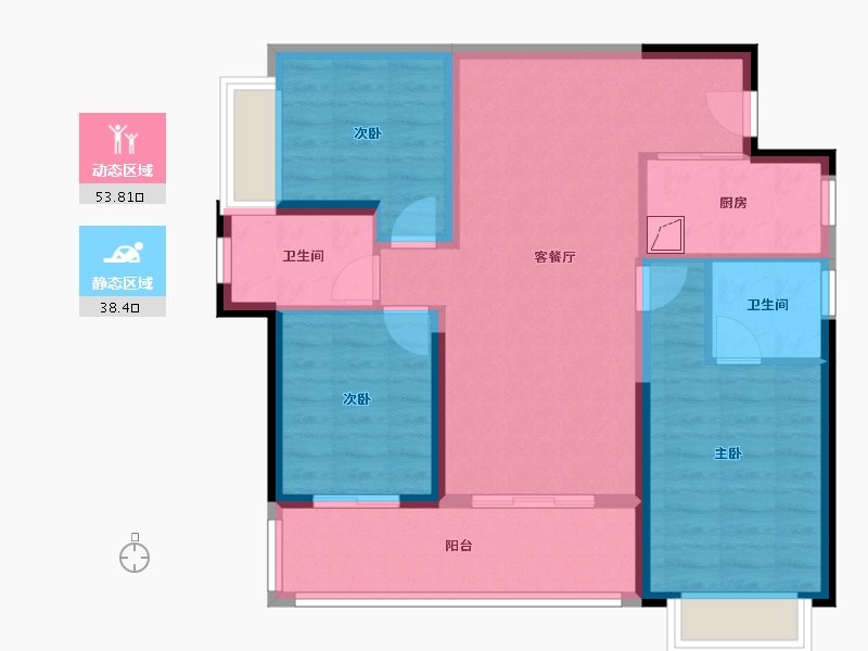 云南省-昆明市-金地自在城-95.00-户型库-动静分区