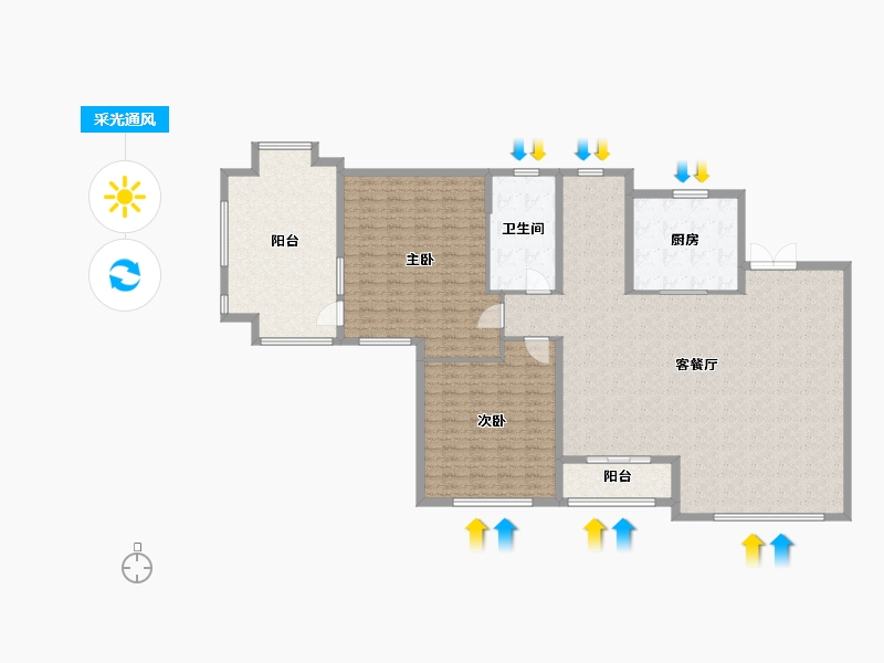 山东省-威海市-威海恒大海上帝景-180.00-户型库-采光通风