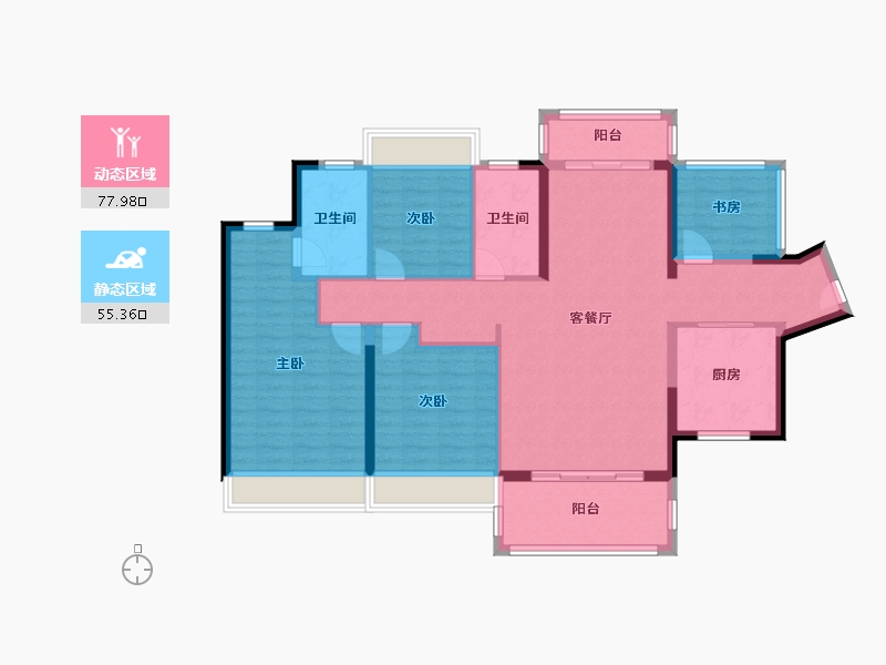 广东省-惠州市-曦江润府-118.00-户型库-动静分区