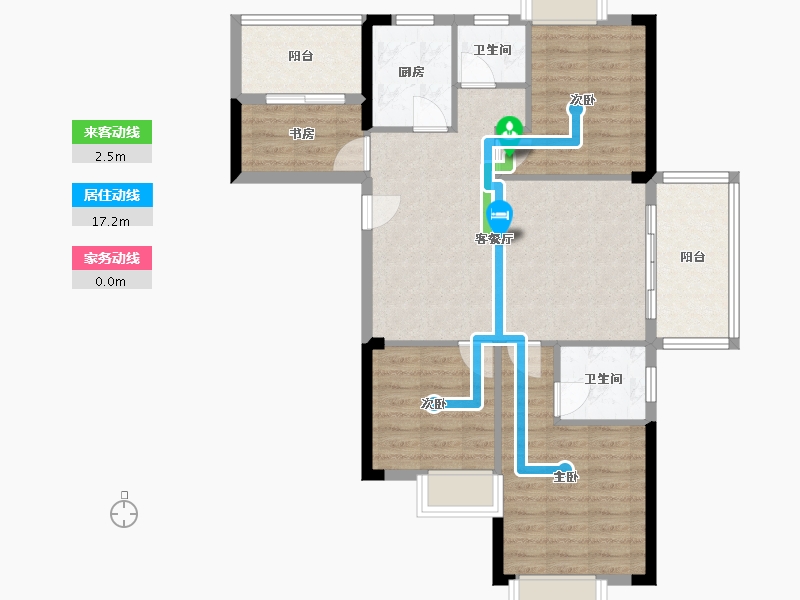 湖南省-郴州市-新星书苑-100.00-户型库-动静线