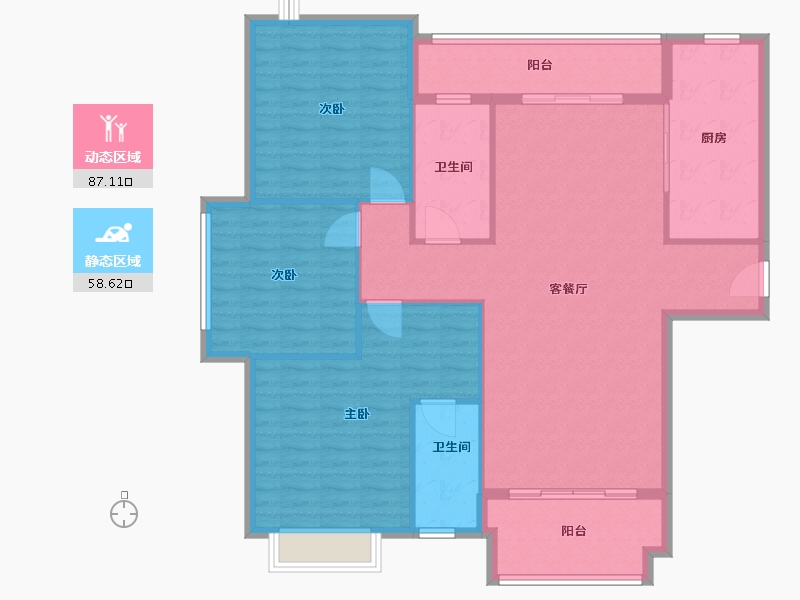 广东省-阳江市-中兴名志铂金湾-134.00-户型库-动静分区