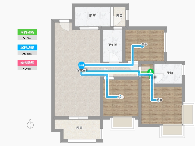 四川省-攀枝花市-人和甲第-90.00-户型库-动静线