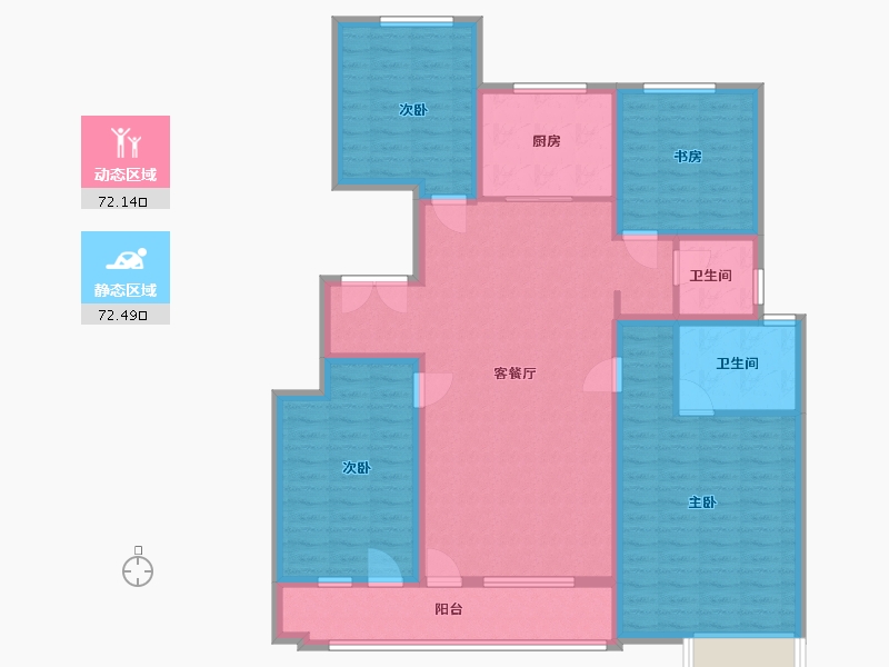 山东省-济宁市-博观江悦-130.00-户型库-动静分区