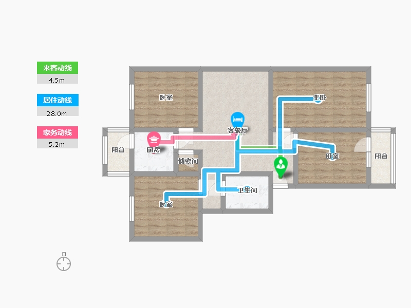 河南省-安阳市-金桂小区-90.00-户型库-动静线