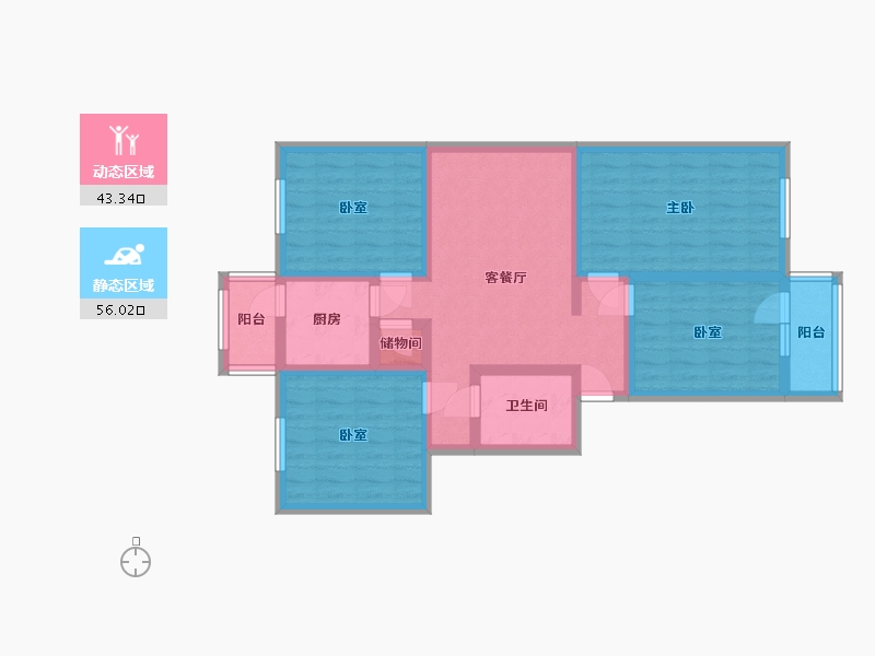 河南省-安阳市-金桂小区-90.00-户型库-动静分区