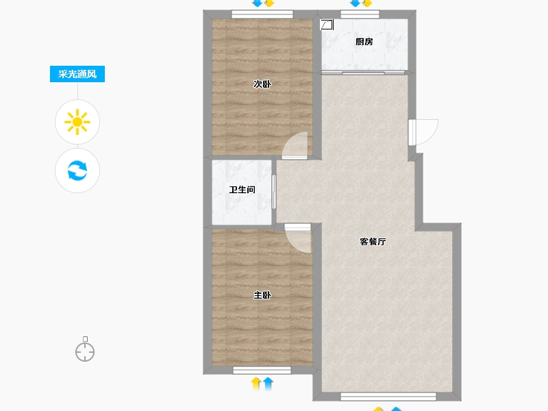 辽宁省-沈阳市-天阔城-70.00-户型库-采光通风