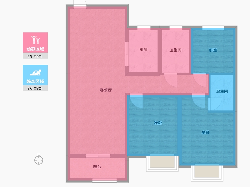 山西省-长治市-陶清河泮-81.22-户型库-动静分区