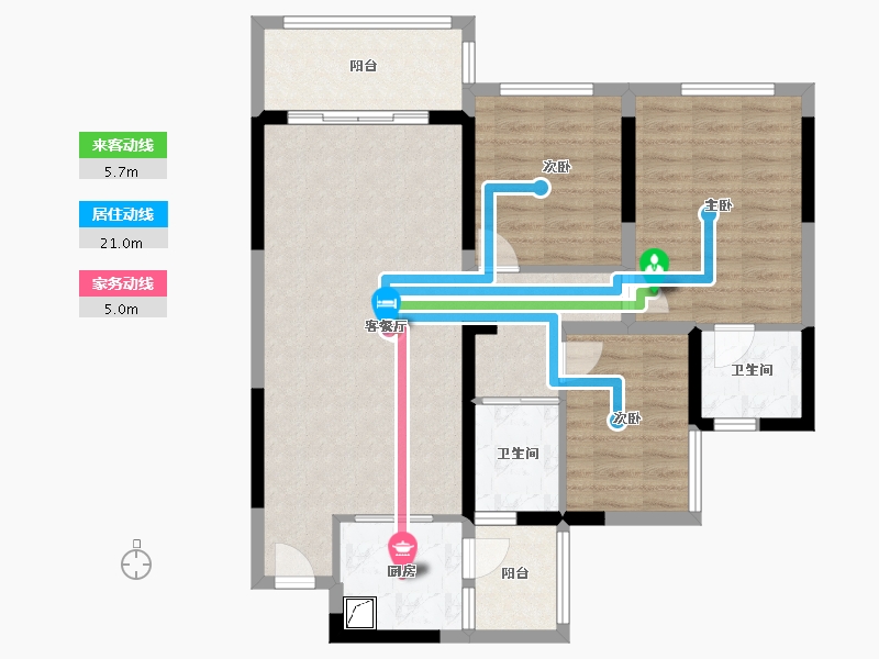 四川省-宜宾市-白沙翡翠城-93.00-户型库-动静线