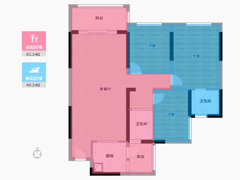 四川省-宜宾市-白沙翡翠城-93.00-户型库-动静分区