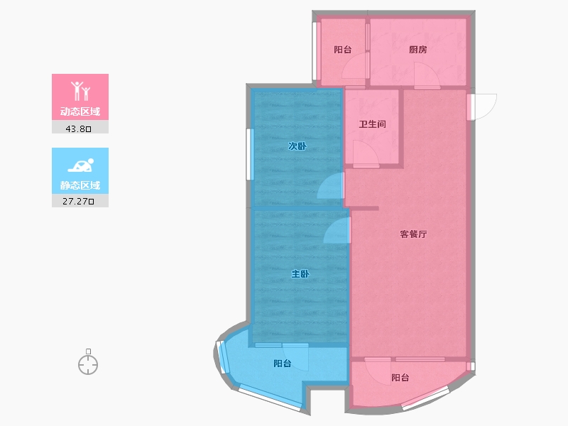 山东省-青岛市-海尔地产山海湾-69.47-户型库-动静分区